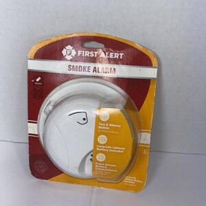 First Alert Battery Operated Long Life Lithium Smoke Detector Alarm